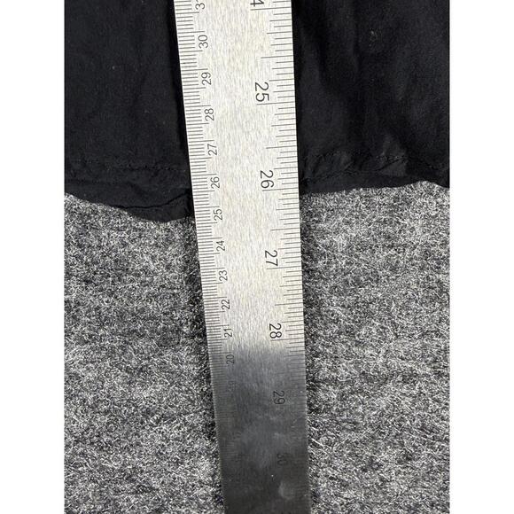 Express Blouse Women S Small Black V-Neck 3/4 Sleeve Rayon Casual Solid - Picture 6 of 7